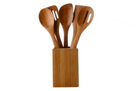 colheres de bambu