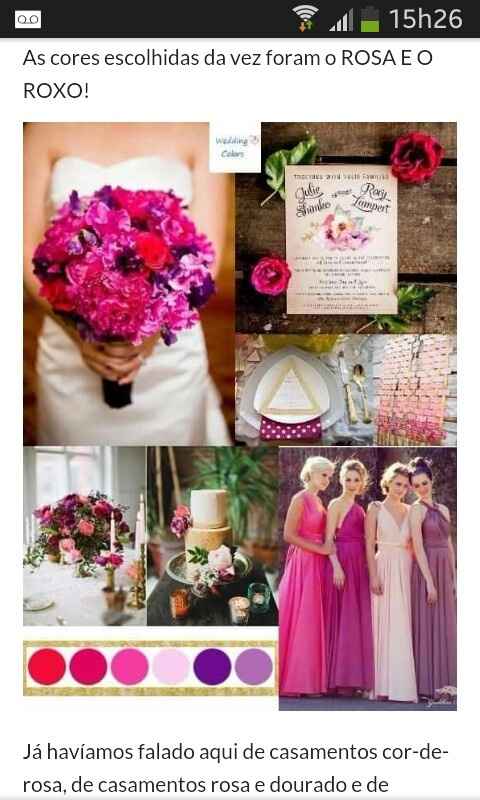 INSPIRAÇÃO:  casamento rosa e roxo - 1