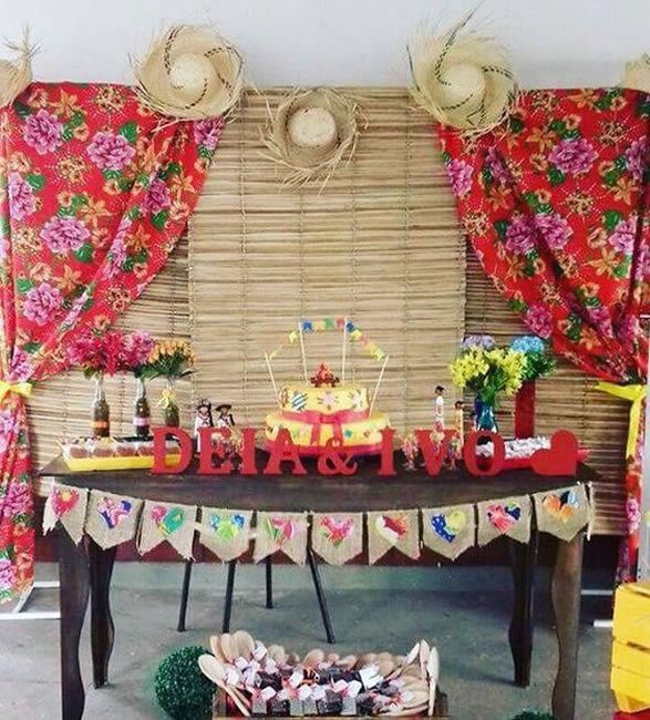 Decoração chá bar com tema festa junina 10