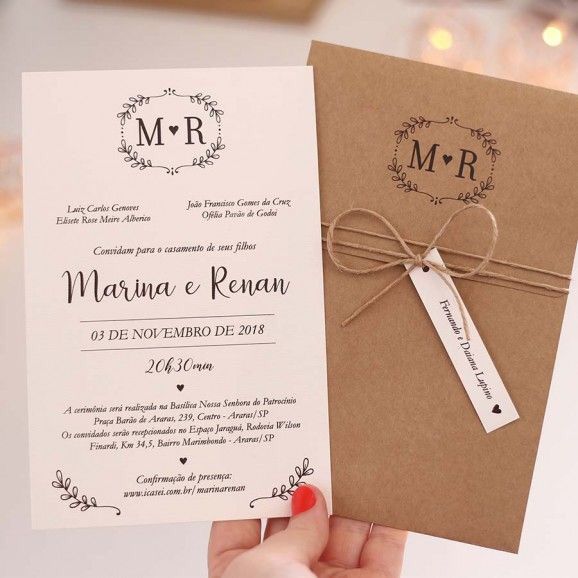 Convite de casamento rústico!!! - 1