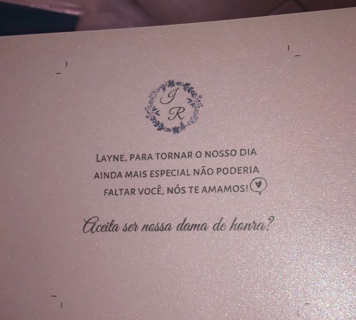 Convite dos Pajens e Dama de Honra #vemver 2