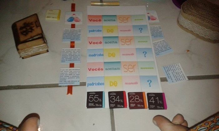 Convite Padrinhos - Diy 