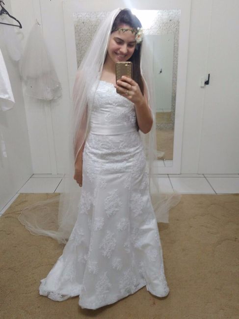vestido com o véu