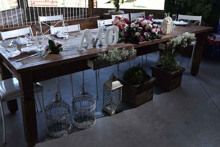 Mesa dos noivos 