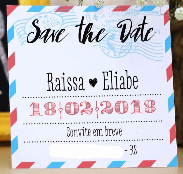 Arte do nosso save the date