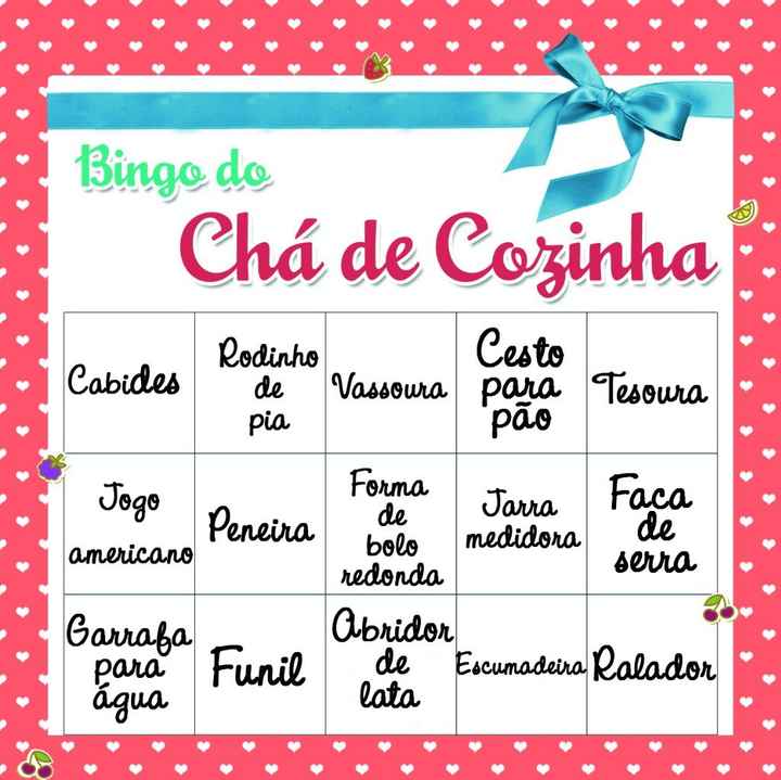 bingo chá de panela