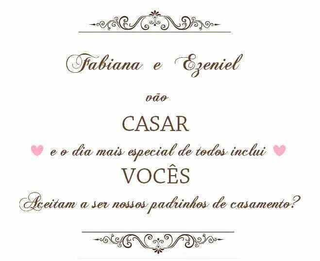 Convite dos padrinhos! - 1