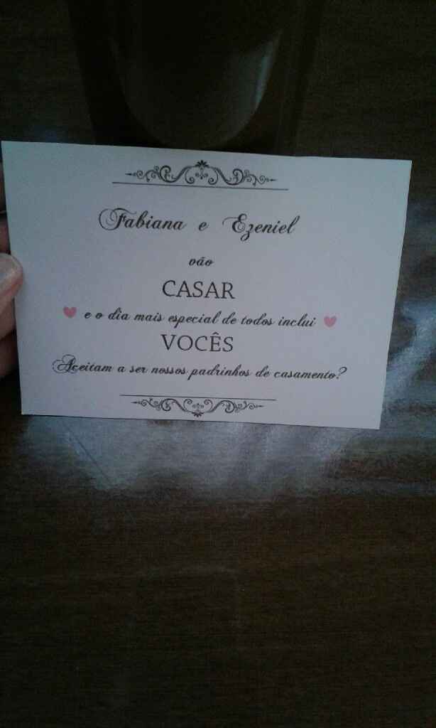 Convite dos padrinhos quase pronto - 2