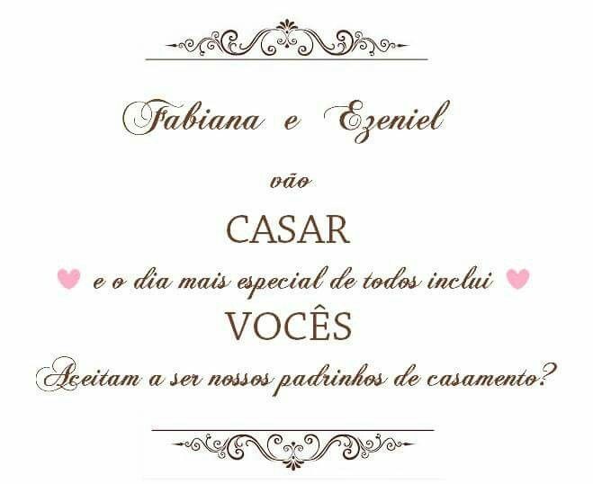 Convite dos padrinhos! - 1