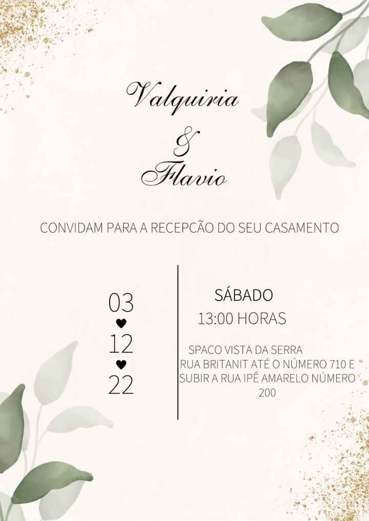 Montagem de convites - 1