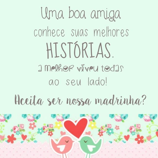 Convite madrinha