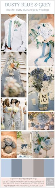 Dusty Blue and Grey