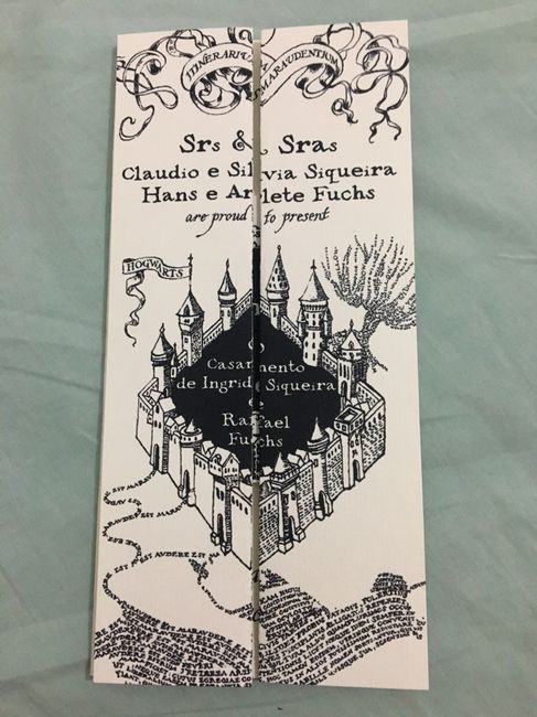 Convite Harry Potter - Ingrid e Rafael