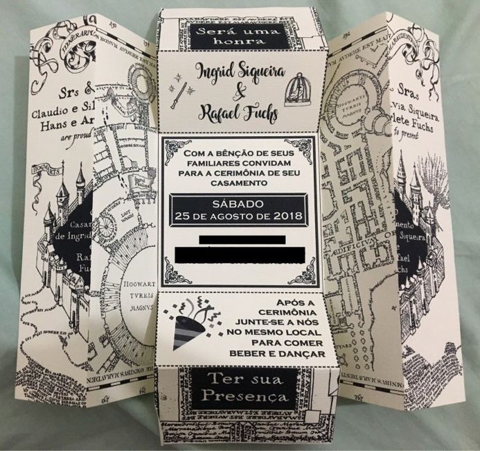 Convite Harry Potter -  Ingrid e Rafael