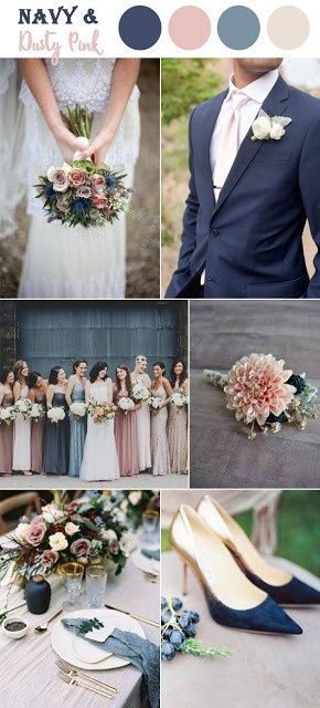 Navy e Dusty Pink