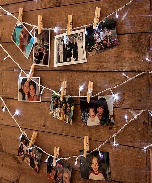 Mural de Fotos com Luzinhas 