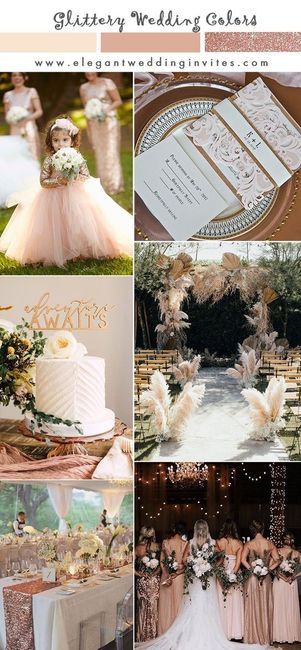 Glittery Wedding Colors