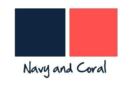 Paleta de Cor: Navy e Coral