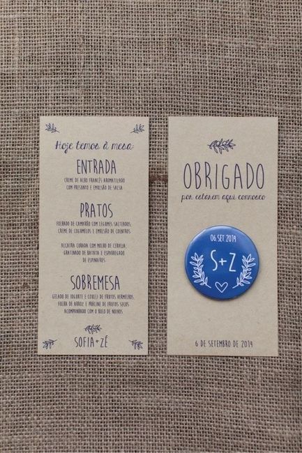 Menu com Broche