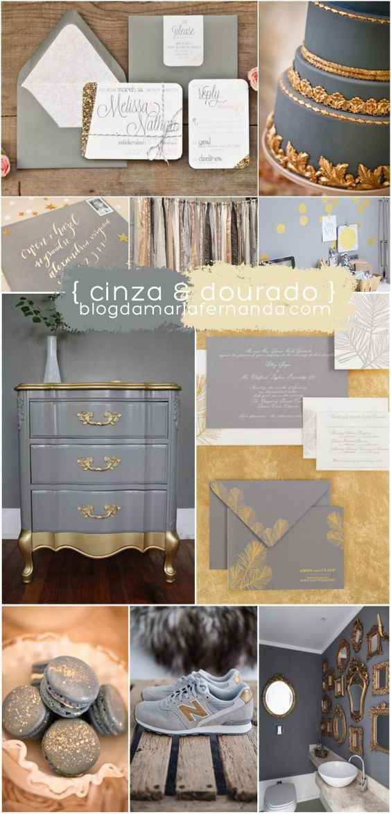 Cinza e Dourado