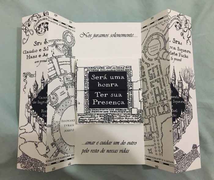 Convite Harry Potter  - Ingrid e Rafael