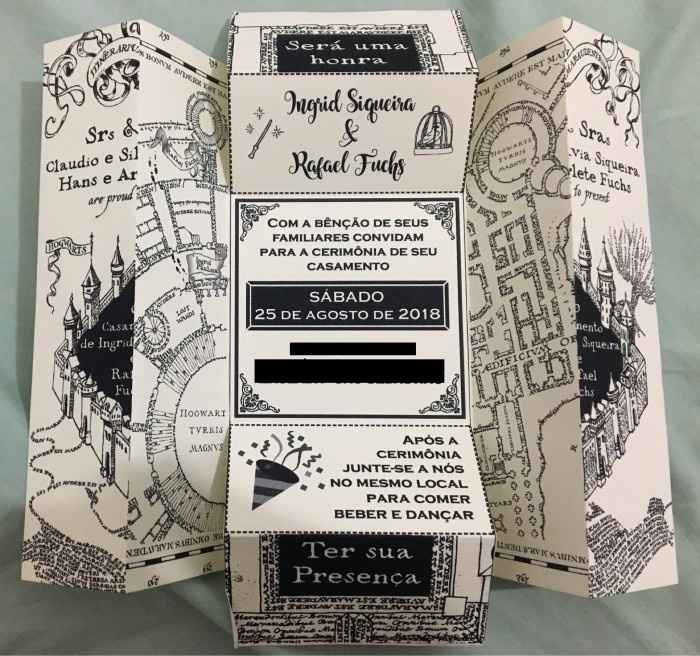 Convite Harry Potter -  Ingrid e Rafael