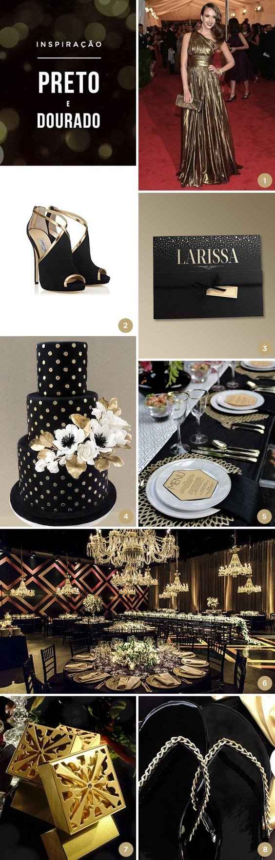 Paleta - Preto e Dourado
