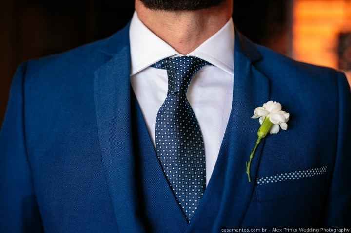 Traje do noivo - Azul