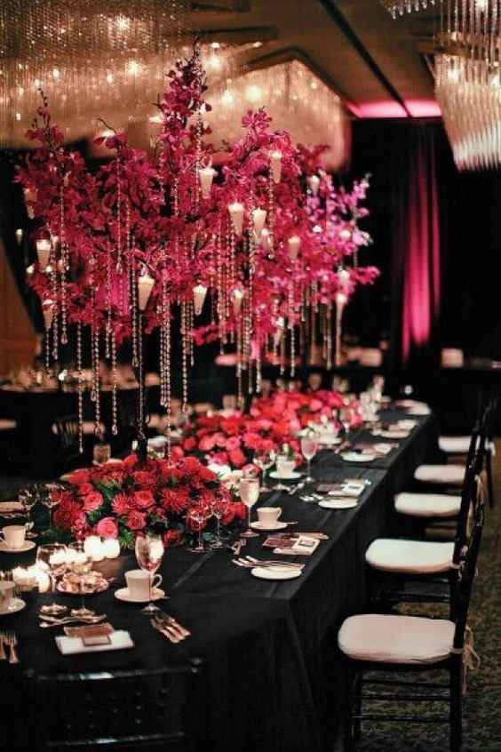 Decoração Preta e Rosa