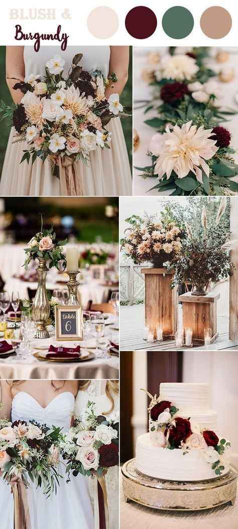 Blush and Burgundy