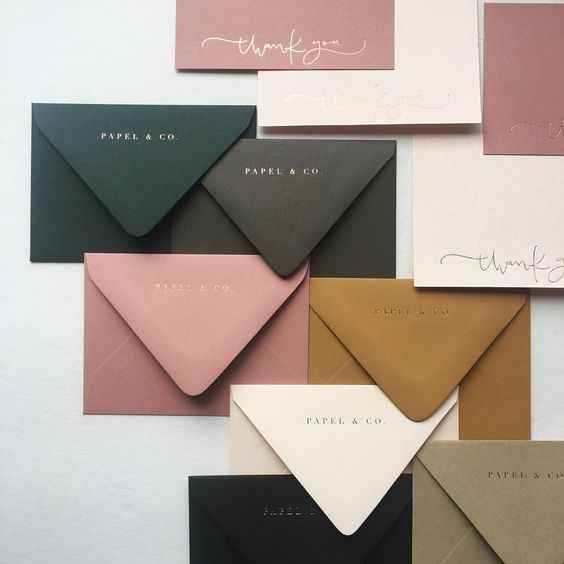 Cores Diversas de Envelope