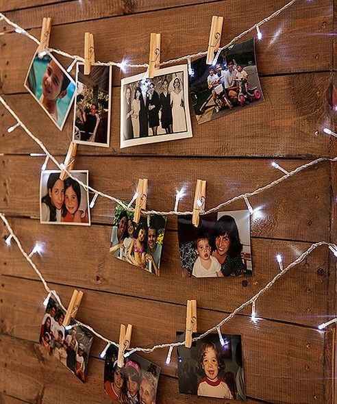 Mural de Fotos com Luzinhas 