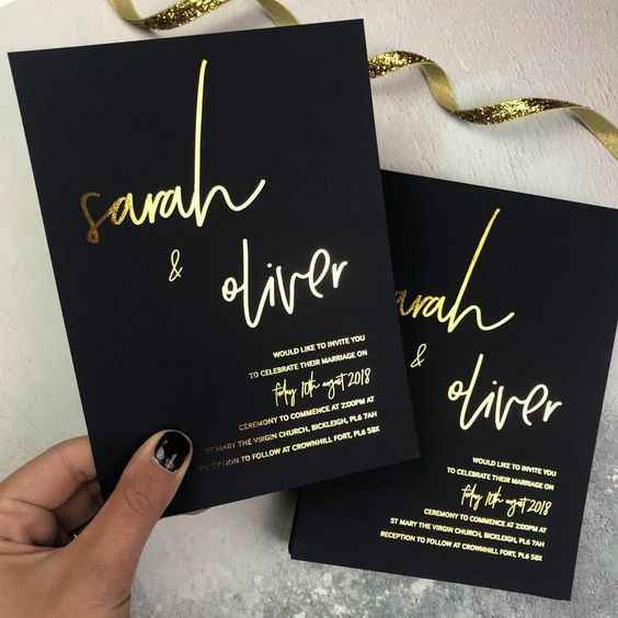 Convite Elegante Preto