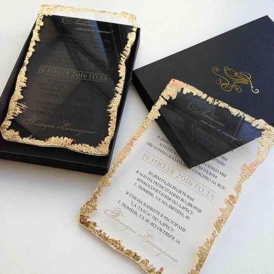 Convite Preto e Dourado 