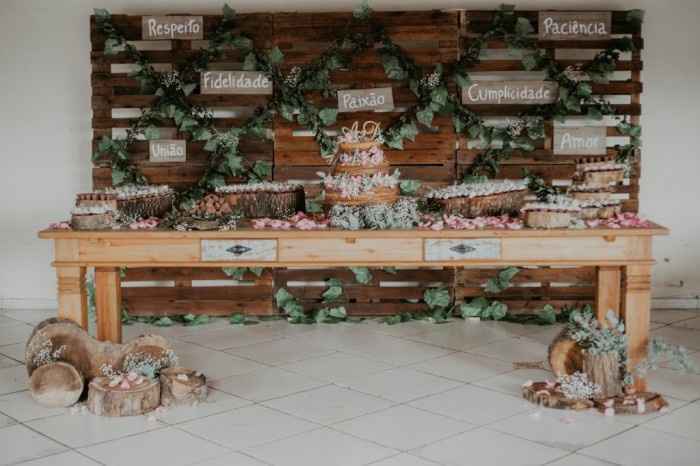 Inspiração de decoração e Bolo