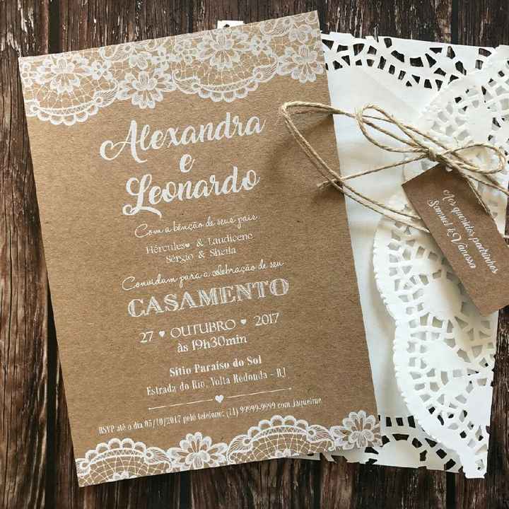 Convites de casamento rústico #vemver - 1