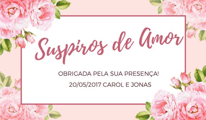 Tag Lembrancinha Civil - Suspiros de amor