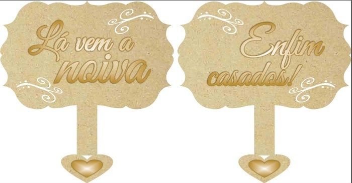 Placa Lá Vem a Noiva / Enfim, Casados!
