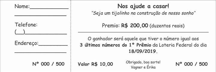 Rifa Érika e Vagner 