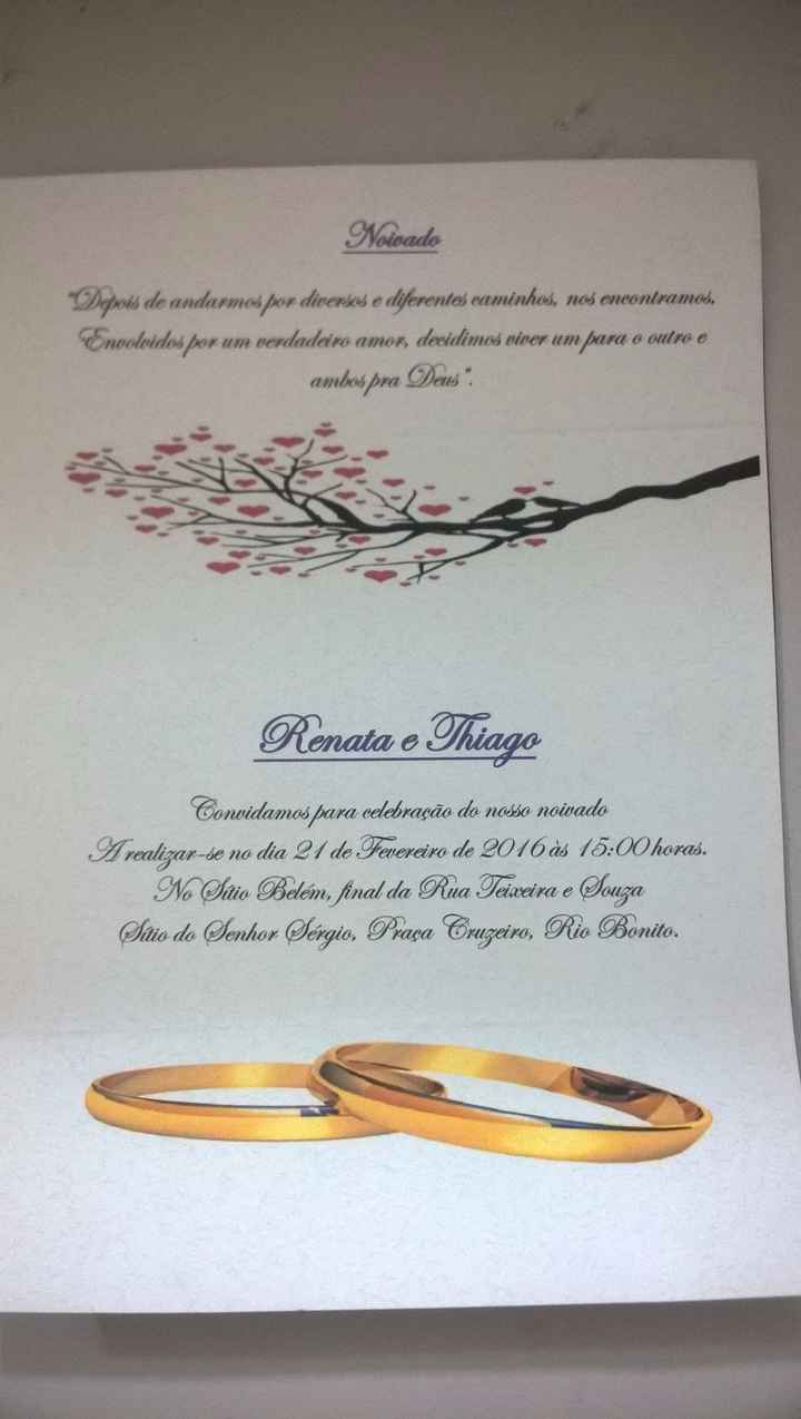 Meu convite de noivado!!