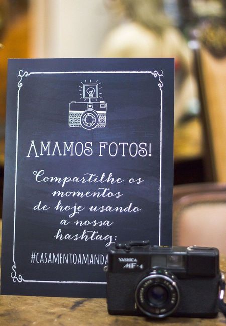 Placa com a hashtag