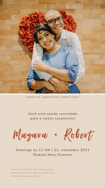 Nosso convite de casamento virtual - M+R 💖📱 2