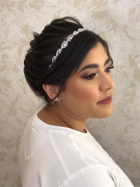 Teste de maquiagem e penteado! 👰🏻 4