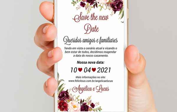 Idéias para informar adiamento do casamento - 1