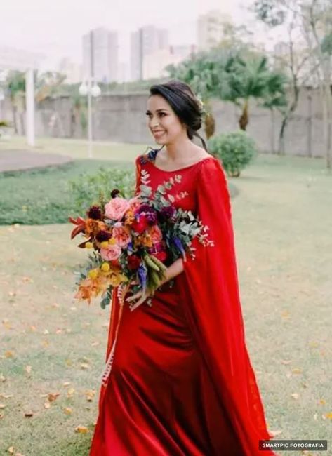 Casar com um vestido de noiva vermelho? 👗❤️️ 4