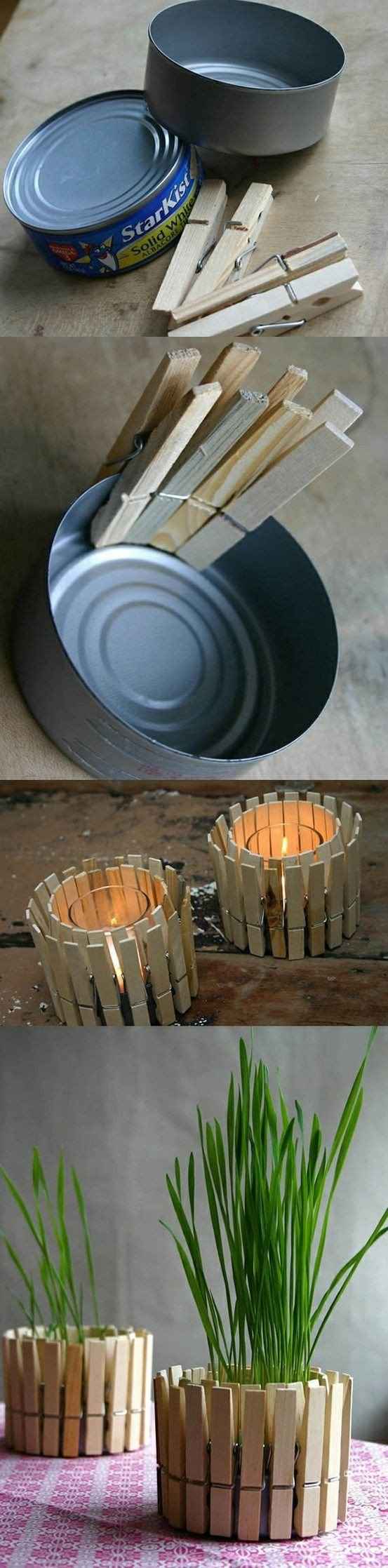 Porta vela ou vaso de planta DIY