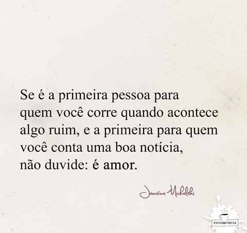 Não duvide: é amor