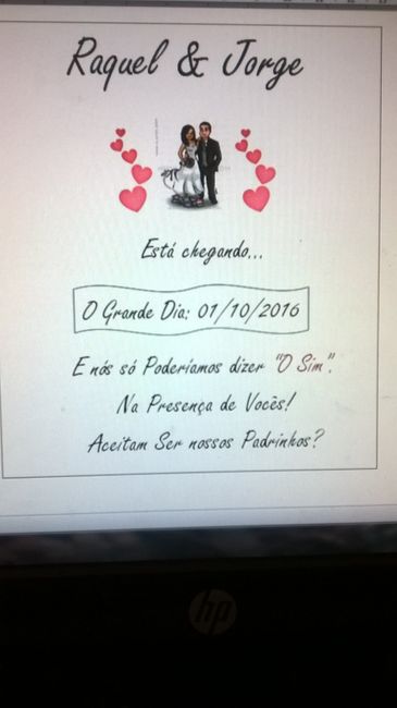 convite padrinhos 