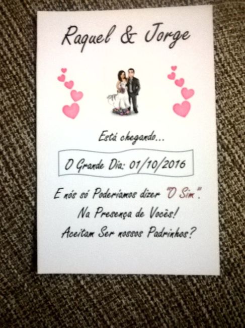 convite padrinhos pronto!