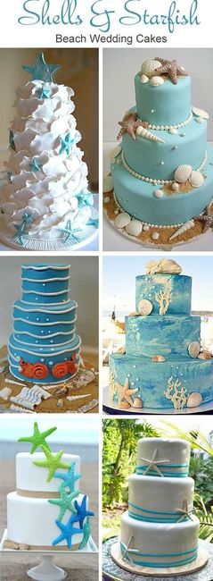 6 bolos de casamento para quem vai casar na praia! 